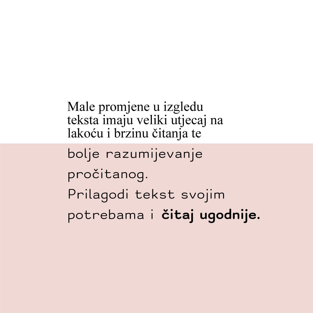 male promjene u grafičkom izgledu teksta su bitne