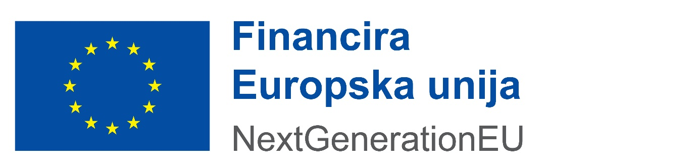 projekt je financirala EU - Next Generation EU